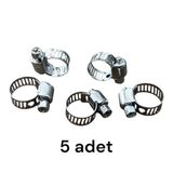 Yapex 8-12 mm Metal Hortum Kelepçesi 5 Adet - Paslanmaz Çelik Sıkma Kelepçesi, Ayarlanabilir Boru Kelepçesi