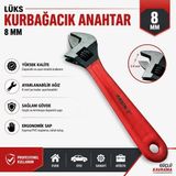 Yapex Kurbagacık Anahtar 8 Numara Ayarlı Ingiliz Anahtarı