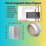 Yapı Filtreli Baca Klapesi - Aspiratör Davlumbaz Koku Önleyici - Bacadan Gelen Haşerelere Son