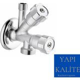 Yapı Kalite Çiftli Dual Ara Musluk - Pirinçten Yapılmış Çamaşır ve Bulaşık Makinesi Musluğu