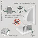 Yapı Kalite Davlumbaz Aspiratör Baca Çıkış Kapak Kapağı Havalandırma Çekvalf Başlığı Haşare Önleyici Menfezi