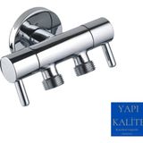 Yapı Kalite Multi Taharet Musluğu Çift Çıkışlı Ara Musluk Şık Paslanmaz Tasarım
