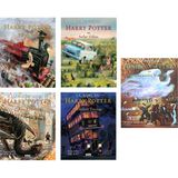 Yapı Kredi Yayınları Harry Potter: Felsefe Taşı - Harry Potter: Sırlar Odası - Harry Potter: Ateş Kadehi - Harry Potter: Azkaban Tutsağı - Harry Potter: Zümrüdüanka Yoldaşlığı - 5 Kitap Resimli Set