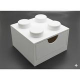 Yapı Oyuncak Tasarımlı Mini Çekmece 2x2 Masaüstü Düzenleyici (Beyaz)
