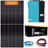 Yapı Solar Exelon 4.2 Kw Lityum Akülü Solar Enerji Paketi - 0 - Siyah