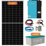 Yapı Solar Exelon 6.2 Kw 6200 W 220 Volt Hazır Xl Solar Enerji Paketi - 1BW-Beyaz