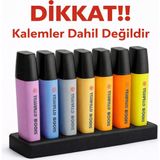Yapı3D 2 Adet 6’lı Kalem Standı | Masaüstü Kalemlik Organizer | Sert Plastik Kalem Tutucu | Minimal Tasarım (Renk Seçenekli) - Siyah