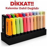 Yapı3D 30’lu Kalem Standı | Masaüstü Kalemlik Organizer | Geniş Kapasiteli Sert Plastik Kalem Tutucu (Renk Seçenekli) - Siyah