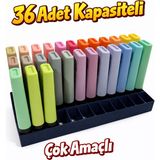 Yapı3D 36 Adet Kapasiteli Fosforlu Kalem Standı | Stabilo Boss Uyumlu | Çok Amaçlı Masaüstü Kalem Organizeri | Minimal Tasarım - Kırmızı