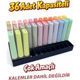 Yapı3D 36 Adet Kapasiteli Keçeli Kalem Standı & Fosforlu Kalem Standı | Minimal Tasarım