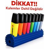 Yapı3D Avantajlı Kalem Standı 8’li | Masaüstü Kalemlik Organizer | Renk Seçenekli Plastik Kalem Tutucu - Çok Renkli - 0 - 10 CM
