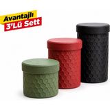 Yapı3D Çok Amaçlı Kapaklı Makyaj Organizeri Seyahat Saklama Kutusu Masaüstü Düzenleyici Kozmetik Organizer - Çok Renkli
