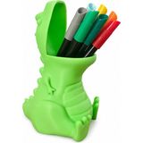 Yapı3D Dinozor Tasarım Kalemlik 10 cm -Masaüstü Organizer | Sert Plastik Eğlenceli Kalem Tutucu - Siyah - Beyaz - Orta Boy