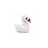 Yapı3D 🦢🤍 Örgü Dokulu Dekoratif Kuğu Figürü Modern Masa Süsü Ev Ofis Dekoru Raf Kitaplık Dekorasyonu