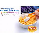 Yapı3D 🎮 Oyuncular Için Parmak Çubukları | Gaming Snack Aparatı | Eller Kirlenmeden Atıştır | Sert Plastik - Çok Renkli