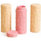 Yapı3D Seyahat Kutusu 🧴 Kozmetik Saklama Kutusu 🌼 Krem Losyon Şampuan Taşıma Kabı 🎀 Çiçek Desenli Kapaklı - Çok Renkli
