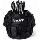 Yapı3D Swat Tasarım Kalemlik – Taktik Yelek Masaüstü Organizer - Siyah - Beyaz