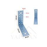 Yapıkan 2 Adet L Demir Gönye Köşebent 2x40x120x120mm - Mobilya Dolap Raf Masa Köşe Bağlantı Birleştirme