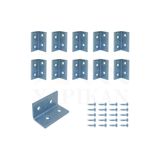 Yapıkan 20x20x40mm - 10 Ad. L Demir Gönye Köşebent - Mobilya Dolap Gardırop Raf Köşe Birleştirme Sabitleme