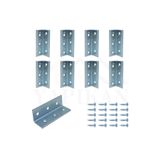 Yapıkan 20x20x60mm - 8 Ad. L Demir Gönye Köşebent - Mobilya Dolap Gardırop Raf Köşe Birleştirme Sabitleme
