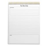 Yapılacaklar Listesi Not Defteri, 8,5 inç x 11 inç, Planlama Not Defteri, 50 Yaprak, Çift Tel Spiral, Günlük Gündem Verimlilik Kontrol Listesi Düzenleyici, Better Office Products (1 Paket)
