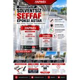 Yapımix Prımer Epo Sf - Solventsiz Şeffaf Çift Bileşenli Epoksi Astar | Beton, Seramik, Çatı ve Teras Için Zemin & Kaplama Astarı - 15 kg Set = A: 10 kg + B: 5 kg - 15 kg Set (10 kg + 5 kg)
