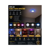 Yapısan 23W Renkli LED Tavan Armatürü RGB Dekoratif Panel Işık