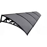 Yapısan Plastik Ayak 6mm Levhalı Pratik Sundurma Kanopi 100 x 480 cm Antrasit Gri
