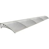 Yapısan Plastik Ayak 6mm Levhalı Pratik Sundurma Kanopi 100 x 480 cm Gri