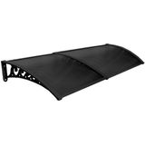 Yapısan Plastik Ayak 6mm Levhalı Pratik Sundurma Kanopi 100X200 cm Siyah