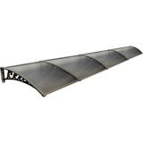 Yapısan Plastik Ayak 6mm Levhalı Pratik Sundurma Kanopi 100x480 Cm Kahve