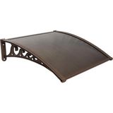 Yapısan Pratik Sundurma Kapı Pencere Üstü 100x120 cm Kahve 6 mm Bronz Levha
