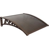 Yapısan Pratik Sundurma Kapı Pencere Üstü 100x150 cm Kahve 6 mm Bronz Levha