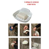 Yapışkan Asmalı Katı Sabunluk Kuru Kalan Sabunluk Ergonomik Tasarım İle Sular Kolay Akar