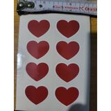 Yapiskan Etiket Cikartma Sticker Kuse Kagit Kalp 5 Sayfa