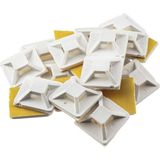 Yapışkan Kroşe 2cm x 2cm Yapışkanlı Kablo Bağı Tutucu - 100 Adet