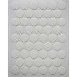 Yapışkan Mobilya Tapa, Beyaz, Parlak, Ø=14 mm (1p=50 Adet)