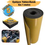 Yapışkanlı (10 MM EN:100 CM X 5 MT) Araç Oto Motor Ses Isı Yalıtım Izolasyon Bandı Kauçuk Sünger