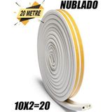 Yapışkanlı 10X2=20 Metre (Beyaz) Kapı Pencere Bandı Fitili Soğuk Izolasyon Kauçuk Bantları