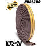 Yapışkanlı 10X2=20 Metre (Kahverengi) Kapı Pencere Bandı Fitili Soğuk Kauçuk Bantları