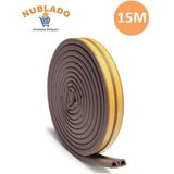 Yapışkanlı 5x2=10 Metre (Kahverengi) Kapı Pencere Bandı Fitili Soğuk Kauçuk Bantları
