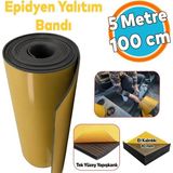 Yapışkanlı Araç Ses Isı Yalıtım Izolasyon Bant EN:100 cm Kalınlık:10 mm Uzunluk:5 Metre Ka - Çok Renkli