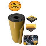 Yapışkanlı Araç Ses Isı Yalıtım İzolasyon Bant En:100 Cm Kalınlık:10 Mm Uzunluk:5metre Kauçuk Sünger