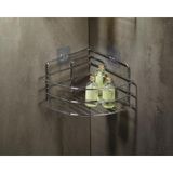 Yapışkanlı Banyo Köşeliği Düzenleyici Şampuanlık Duş Rafı Krom TK-01
