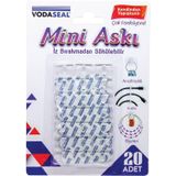 Yapışkanlı Banyo Lavabo Mutfak Askılık Şeffaf Plastik Sağlam Asma İz Bırakmayan Mini Askı 20 Adetli Set