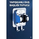 Yapışkanlı Duş Başlığı Tutucu , Ayarlanabilir Su Geçirmez Yapışkanlı Mafsal Chrome Tepe Duş Sistemleri - Krom