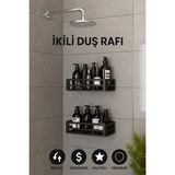 Yapışkanlı Duvar Rafı Organizer Banyo Rafı Duş Rafı Mutfak Rafı Havluluk Sabun Krem Şampuanlık