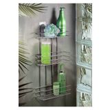 Yapışkanlı Düz Banyo Düzenleyici Şampuanlık Duş Rafı Krom Tş-03