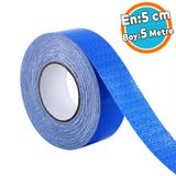 Yapışkanlı Gece Parlayan Reflektörlü En 5 cm Onaysız Reflektif Ikaz Bandı 5 Metre Mavi Şerit Bant