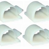 Yapışkanlı Kablo Tutucu Klips 25X25 Beyaz - 10 Adet